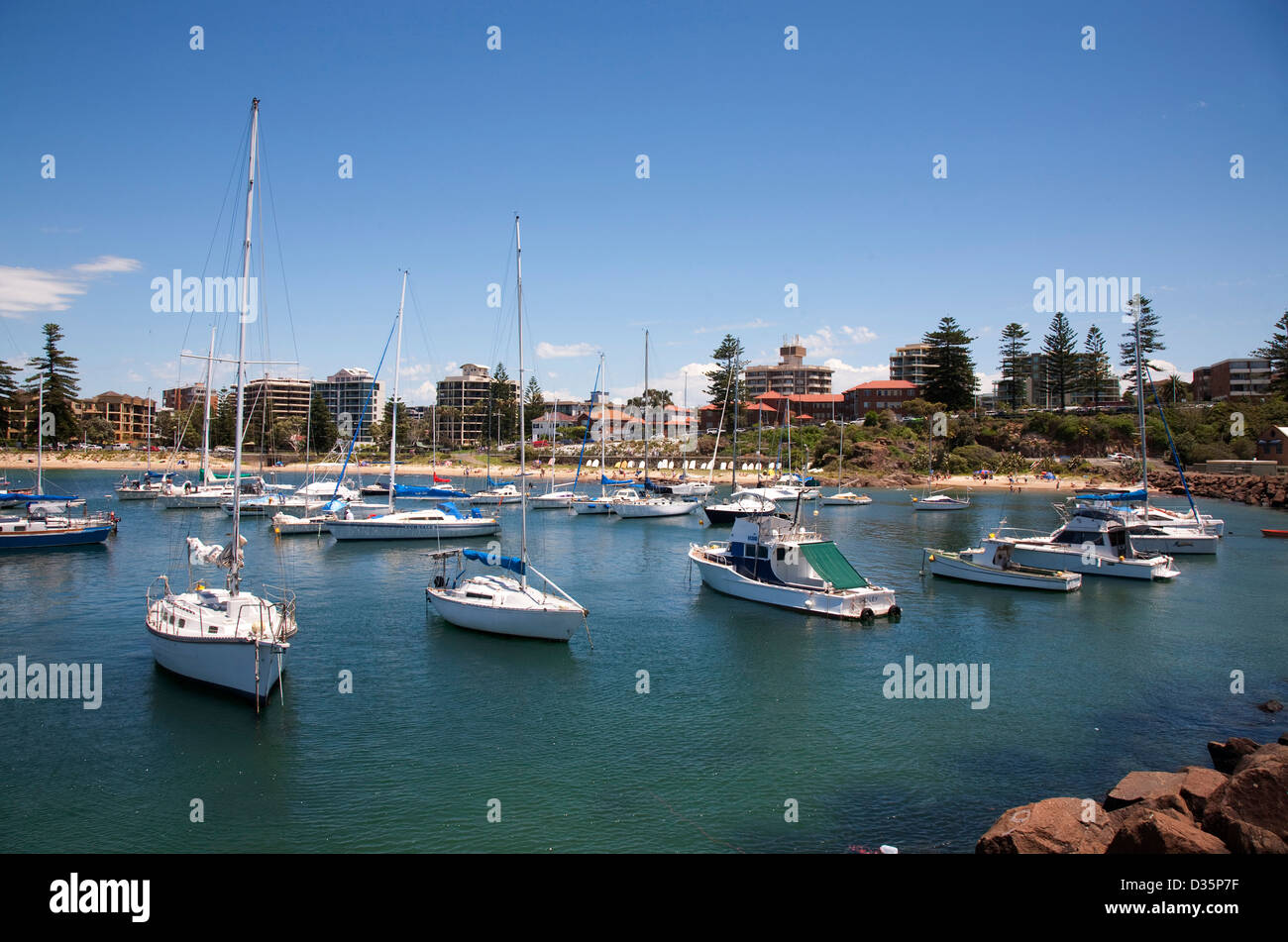 City Beach in Wollongong which is one of Australia's most liveable regional cities located just south of Sydney Stock Photo