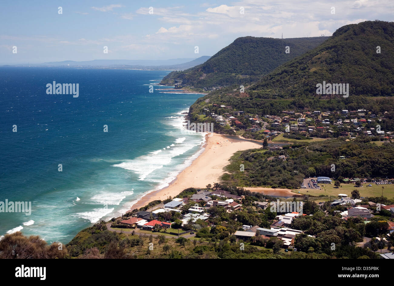 Stanwell Park is a picturesque coastal village and northern suburb of Wollongong Australia Stock Photo