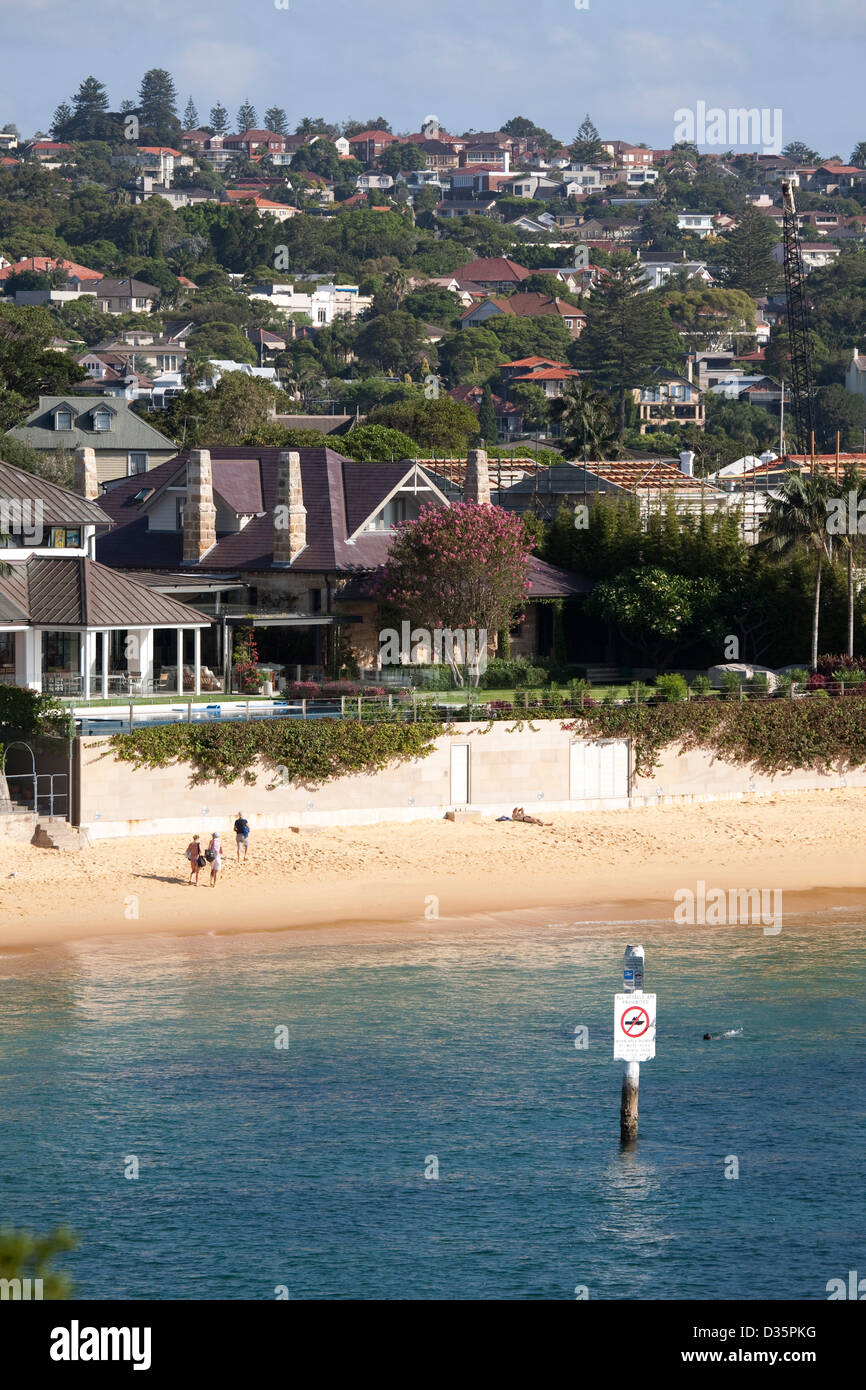 Luxury Waterfront Houses at Camp Cove Eastern Suburbs on Sydney Harbour Sydney Australia Stock