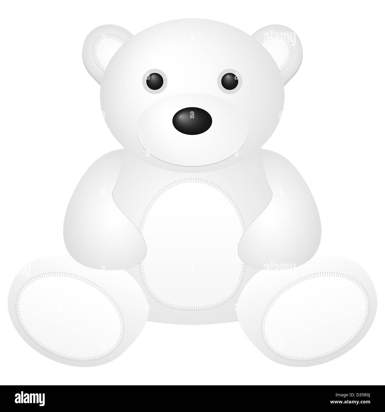 Teddy bear toy on a white background. Vector illustration Stock Photo ...