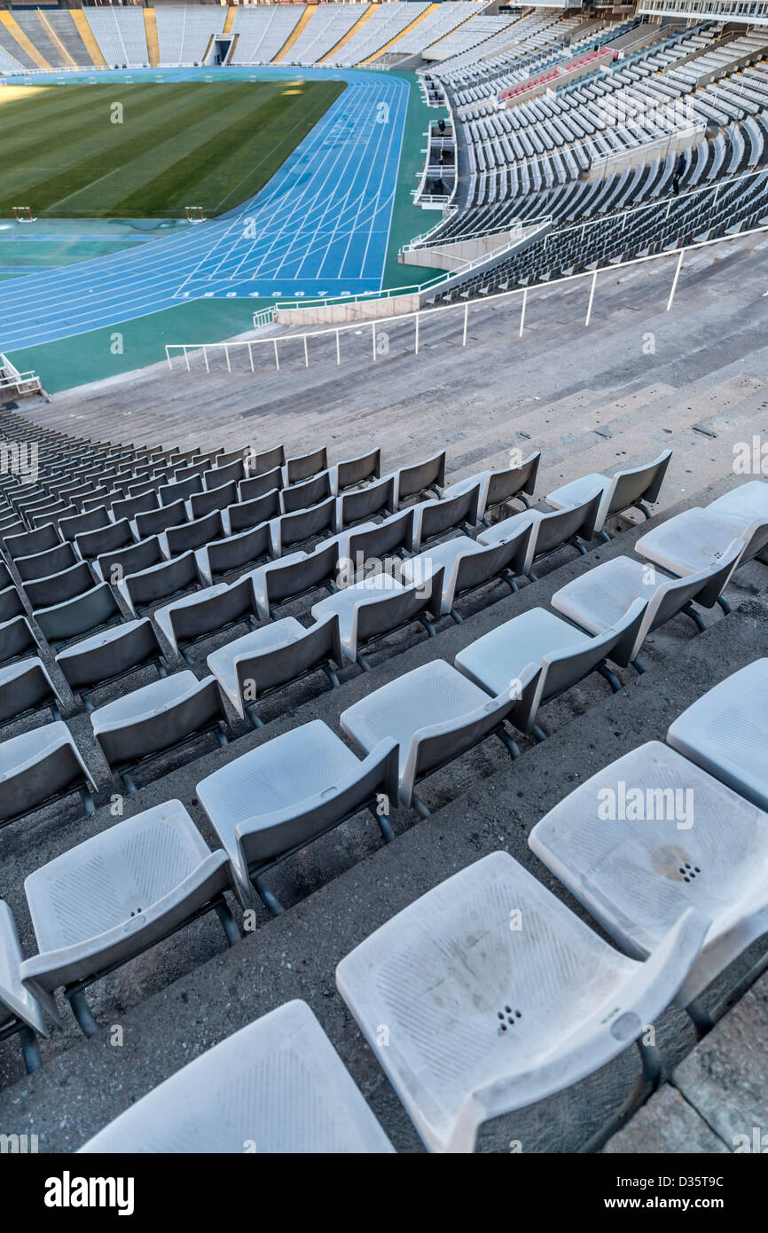 Olympic stadium Lluis Companys in montjuic,Barcelona Stock Photo