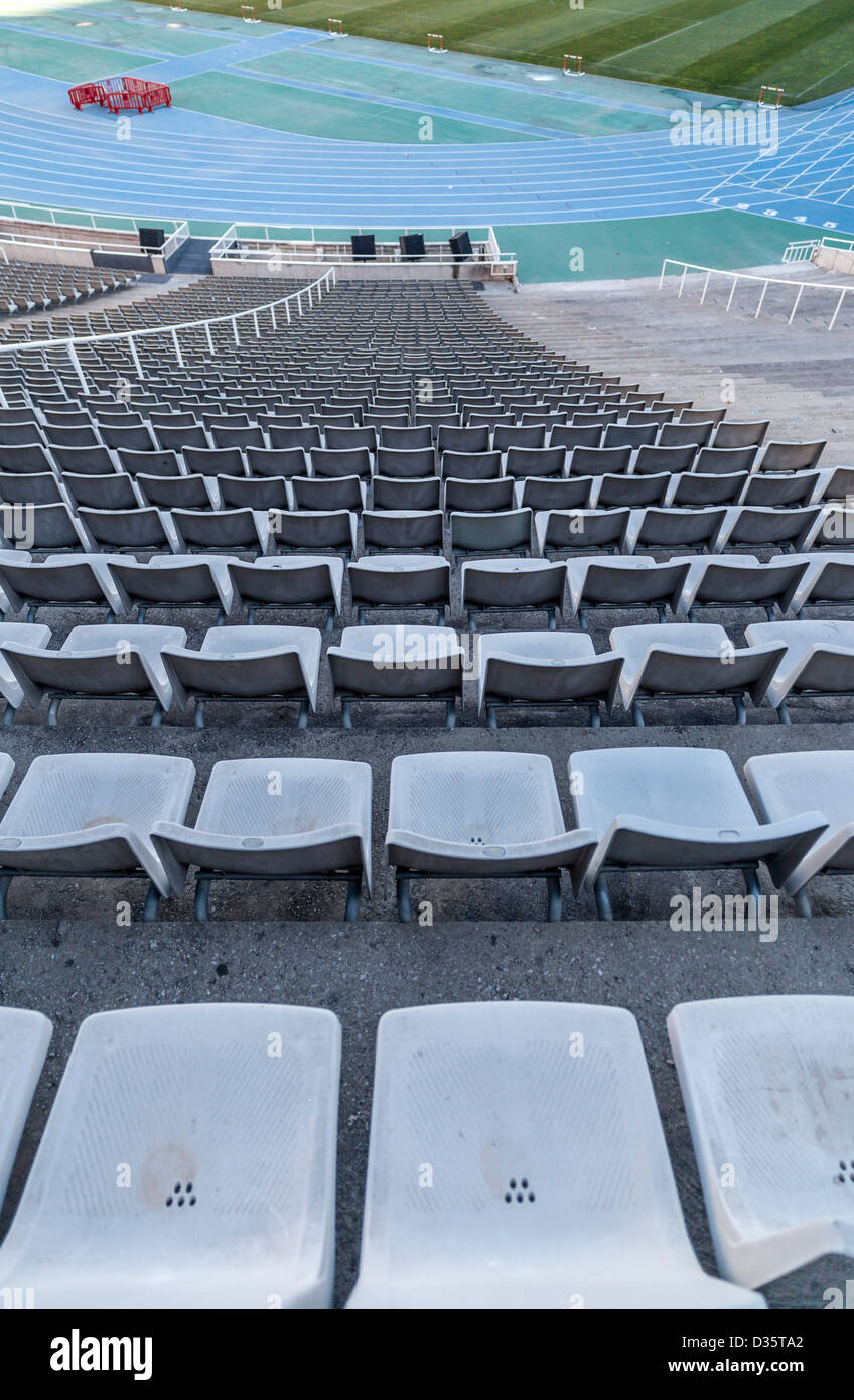 Olympic stadium Lluis Companys in montjuic,Barcelona Stock Photo