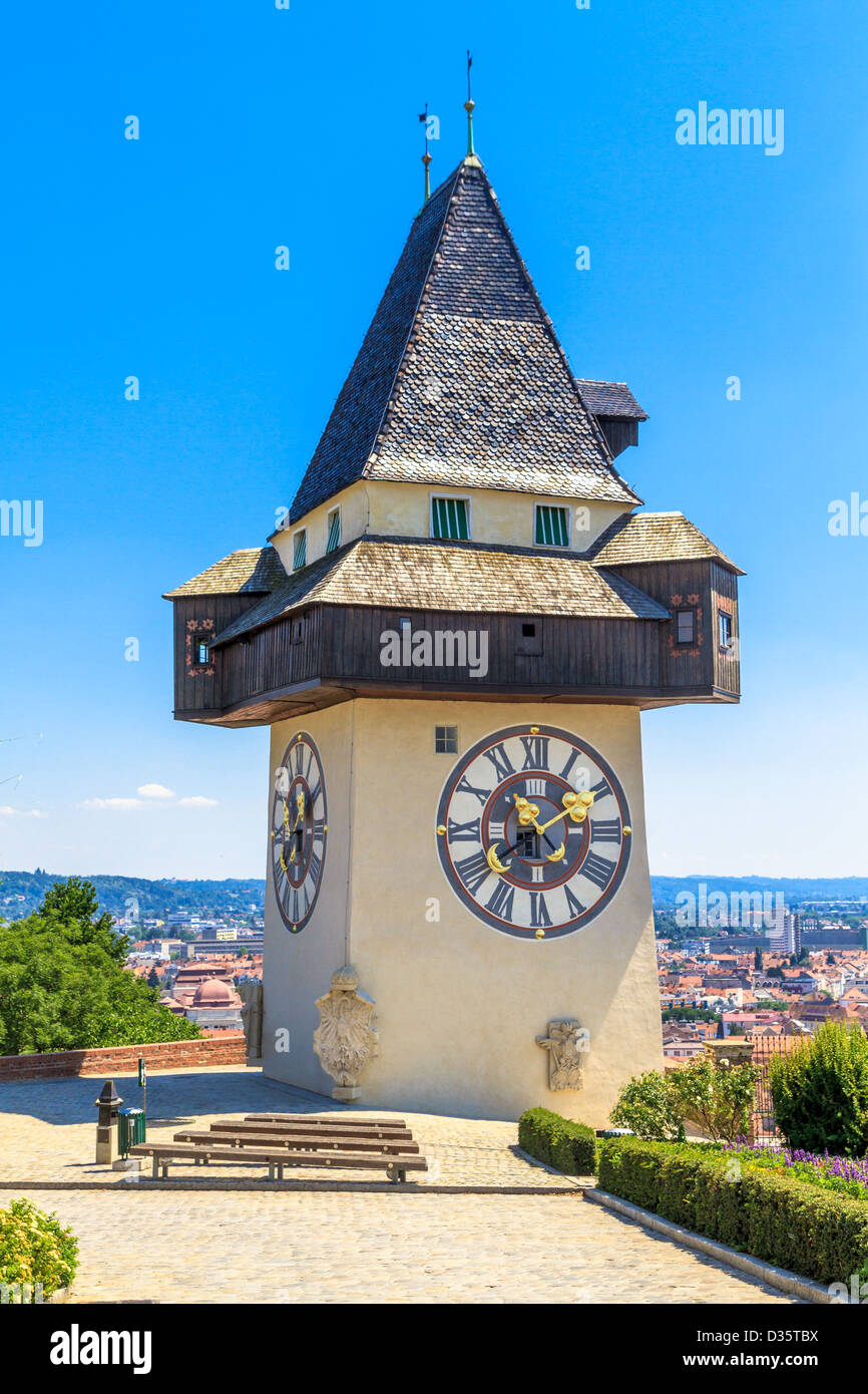 Famous Clock Tower (Uhrturm) in Graz, Styria, Austria Stock Photo Alamy