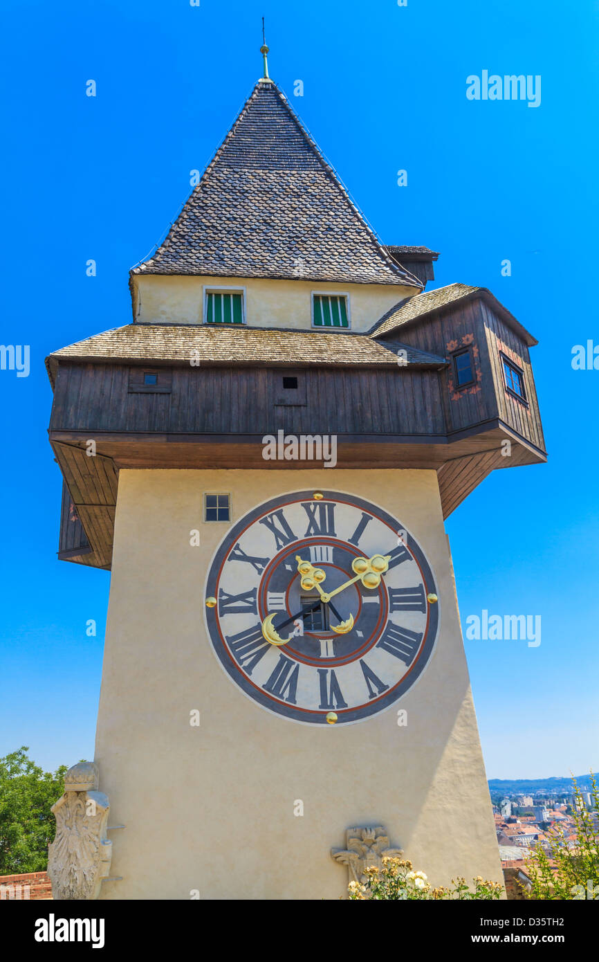 Famous Clock Tower (Uhrturm) in Graz, Styria, Austria Stock Photo - Alamy