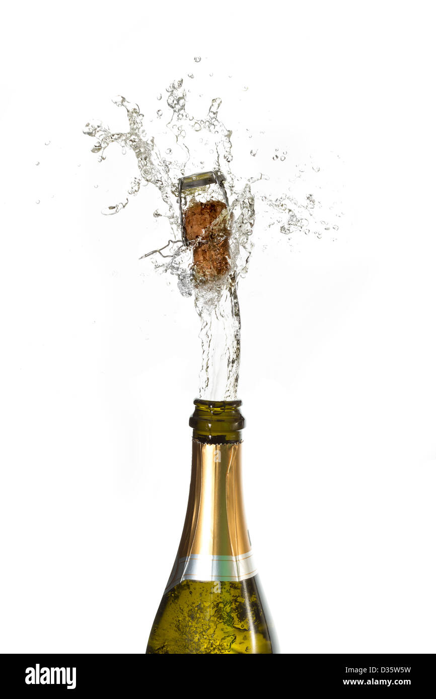 Champagne cork popping Stock Photo Alamy