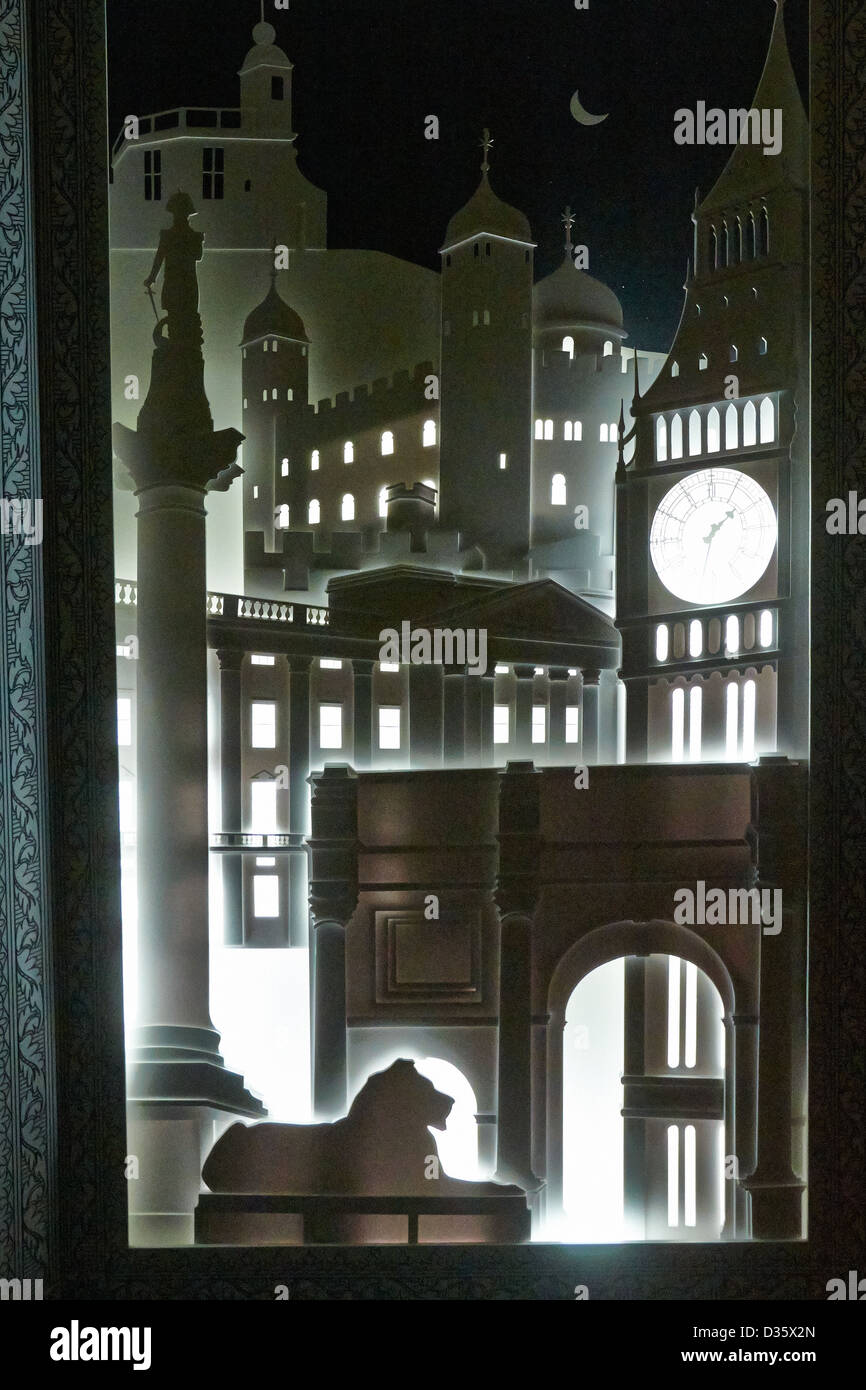 London themed Christmas decorations at Waddesdon Manor Stock Photo Alamy