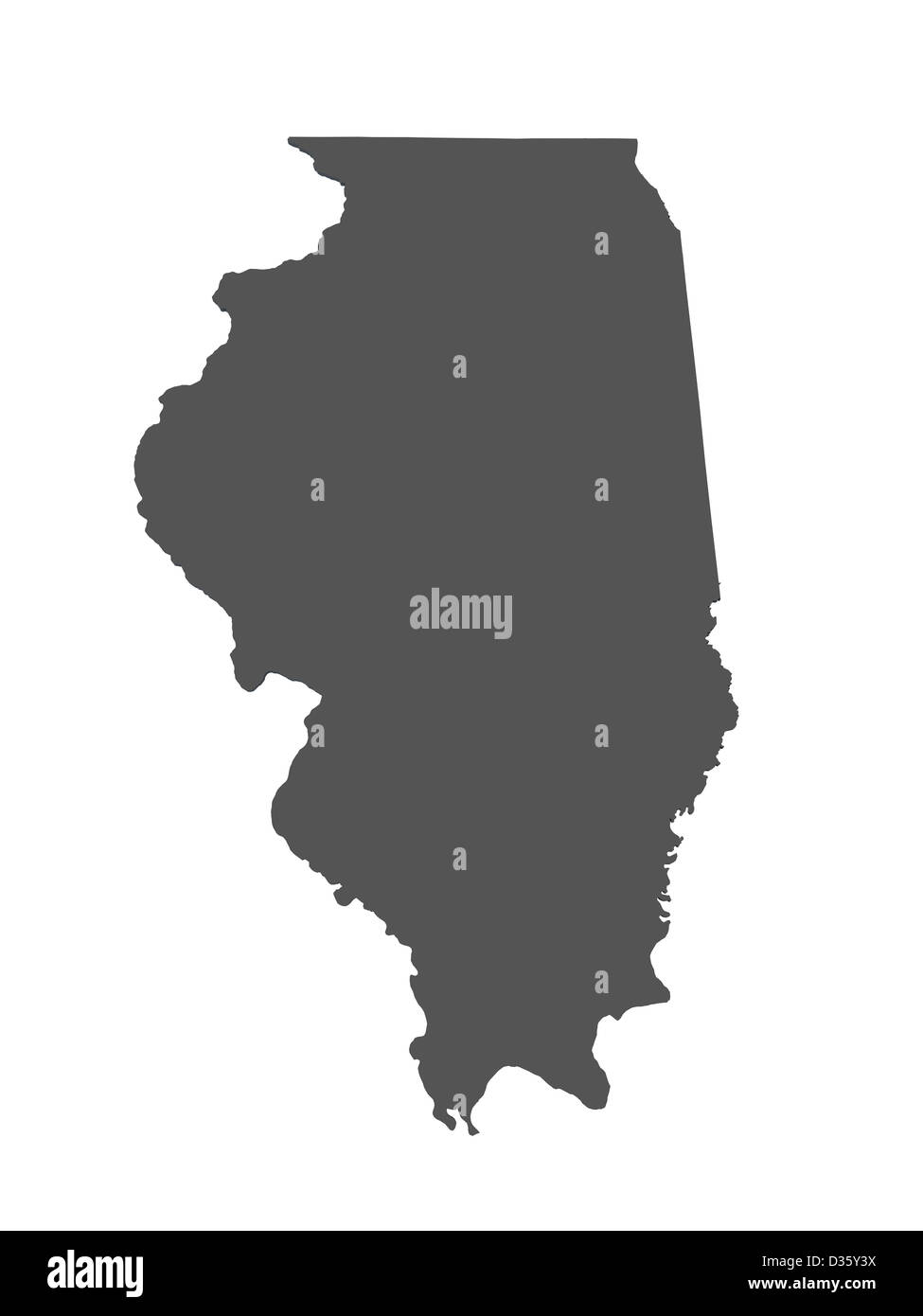Illinois state map Black and White Stock Photos & Images Alamy