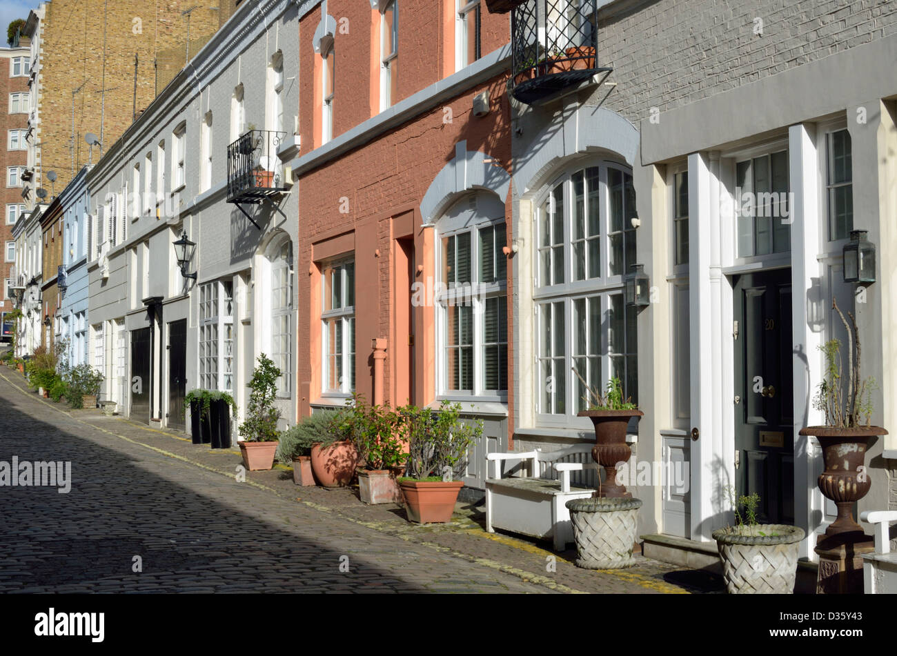 Ennismore Gardens Mews SW7, South Kensington, London, UK Stock Photo