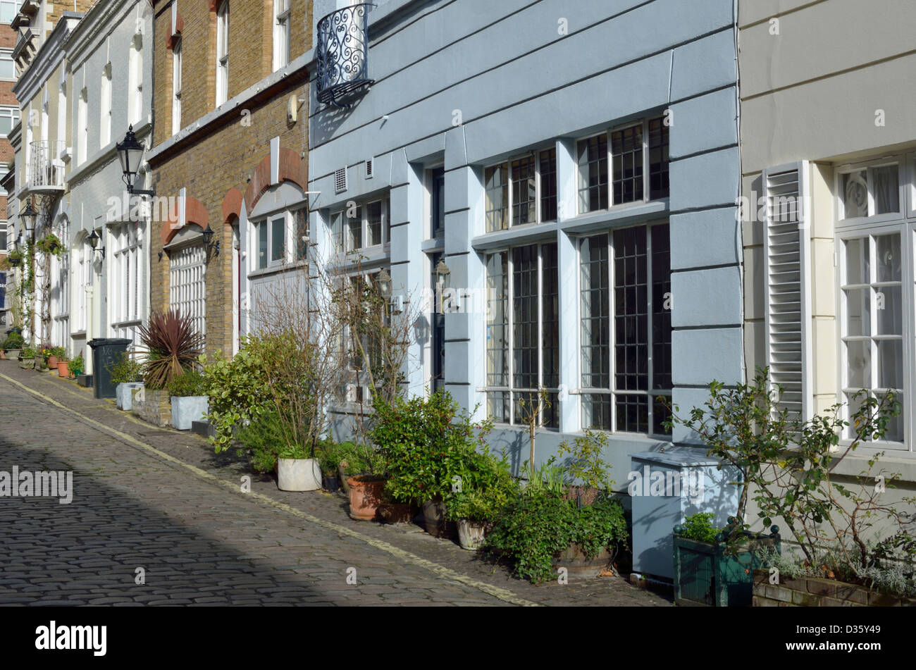 Ennismore Gardens Mews SW7, South Kensington, London, UK Stock Photo