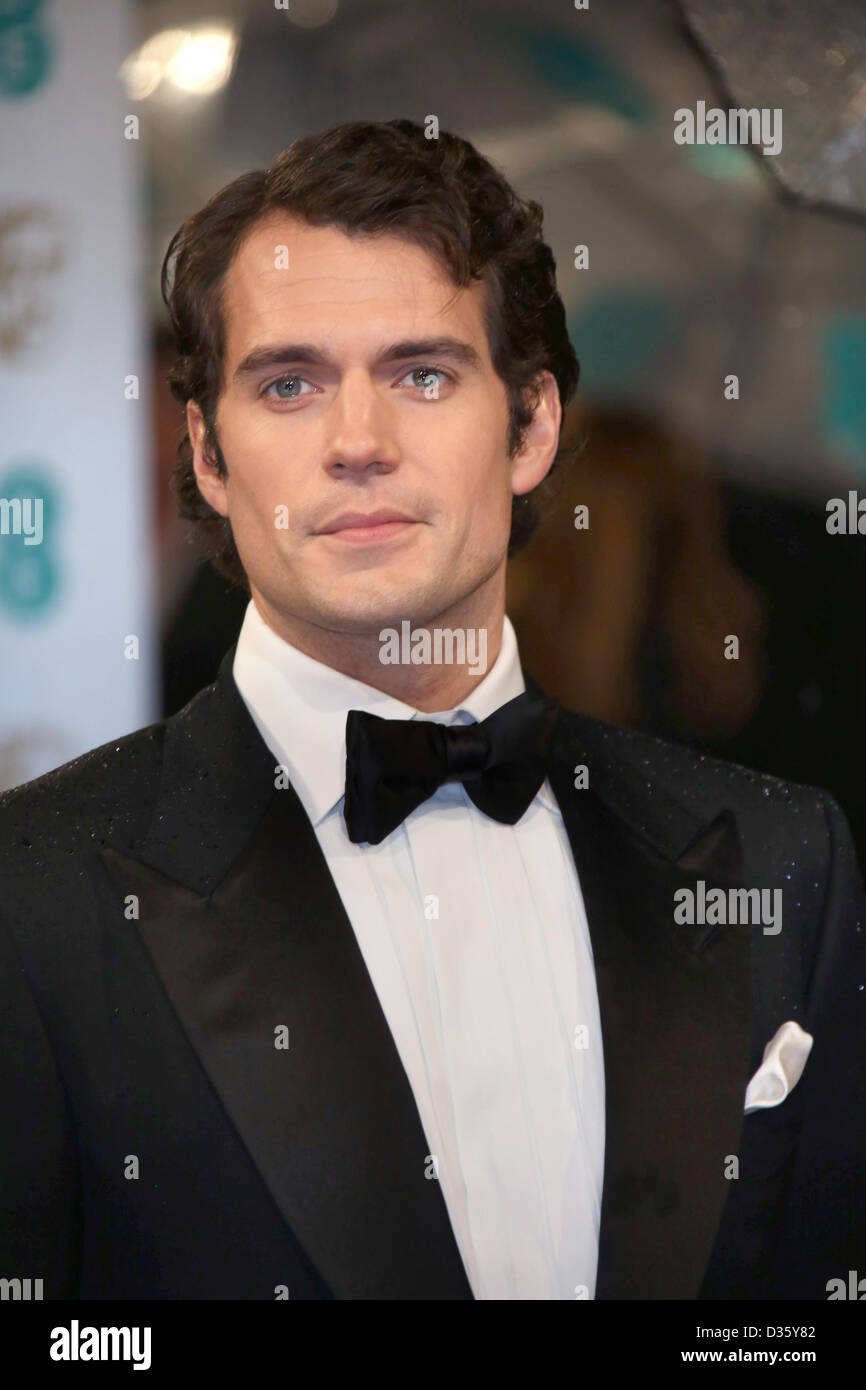 London, UK. 10th February 2013. Actor Henry Cavill arrives at the EE British Academy Film Awards at The Royal Opera House in London. Photo: Hubert Boesl/dpa/Alamy Live News Stock Photo