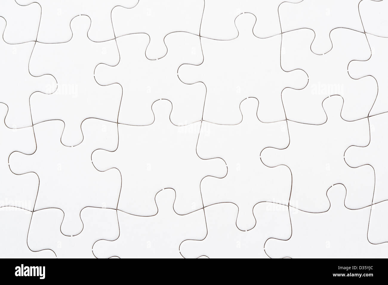 Jigsaw puzzle pieces flat white hires stock photography and images Alamy