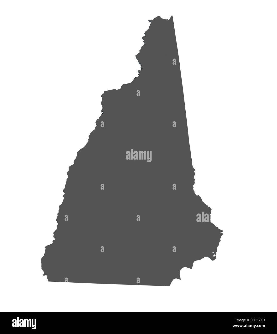 Map of the state of  New Hampshire - USA Stock Photo