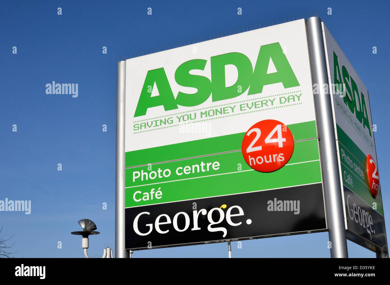 Asda superstore sign, London, UK Stock Photo