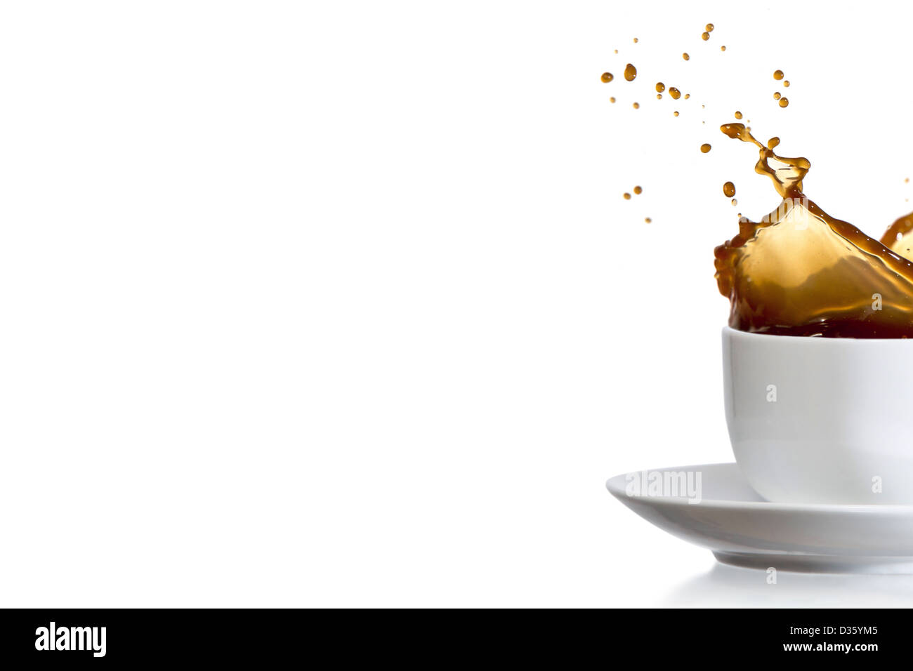 Coffee cup overflowing Stock Photo Alamy