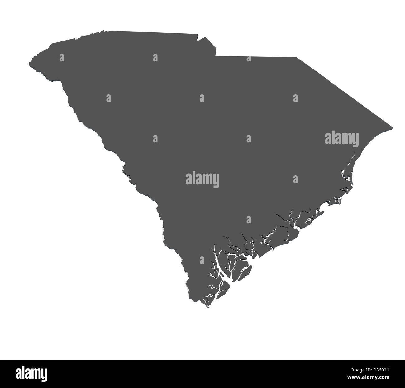 South carolina map Black and White Stock Photos & Images Alamy