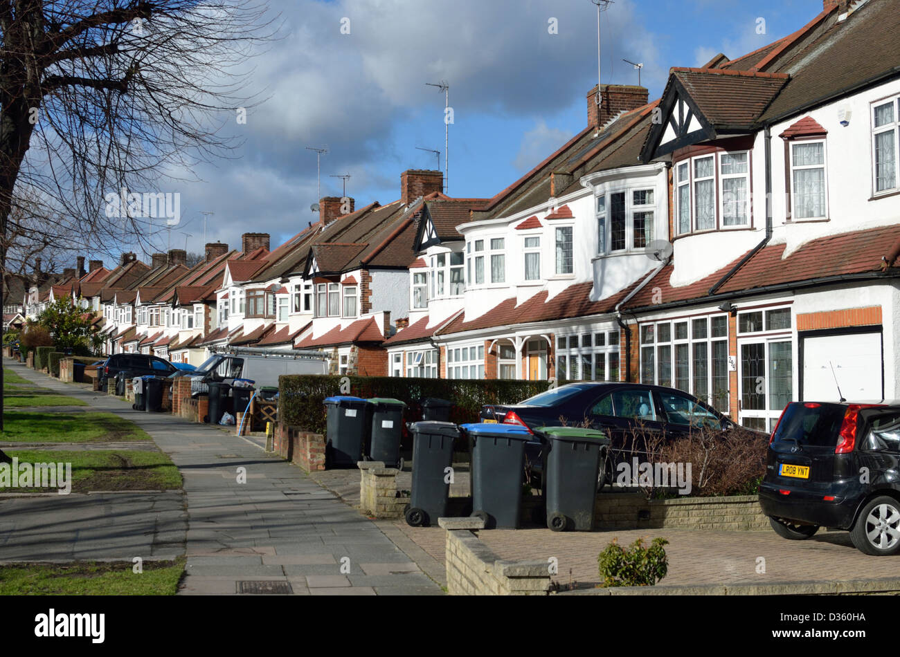 Houses in Bowes Road near Arnos Grove, London, UK Stock Photo Alamy
