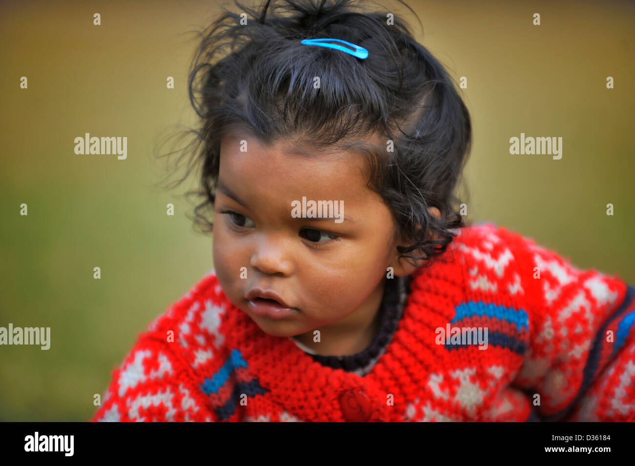 Happy Face Of An Indian Baby Girl Stock Photo 53607796 Alamy
