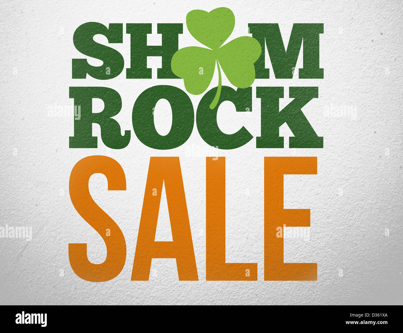 Advertisement for shamrock sale Stock Photo Alamy
