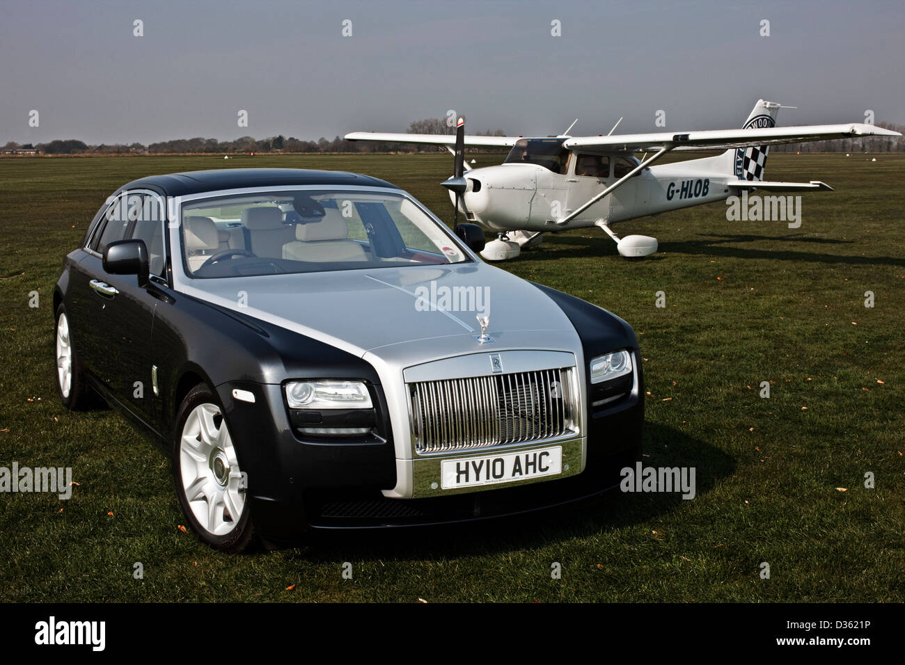 Rolls Royce Ghost luxury saloon car, Goodwood, UK, 15 04 2010 Stock Photo