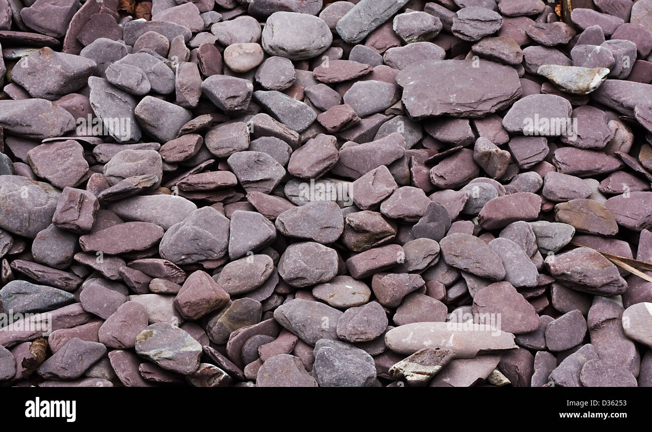pebblestones decorative chippings or aggregates for garden paths, patios and decorative borders Stock Photo