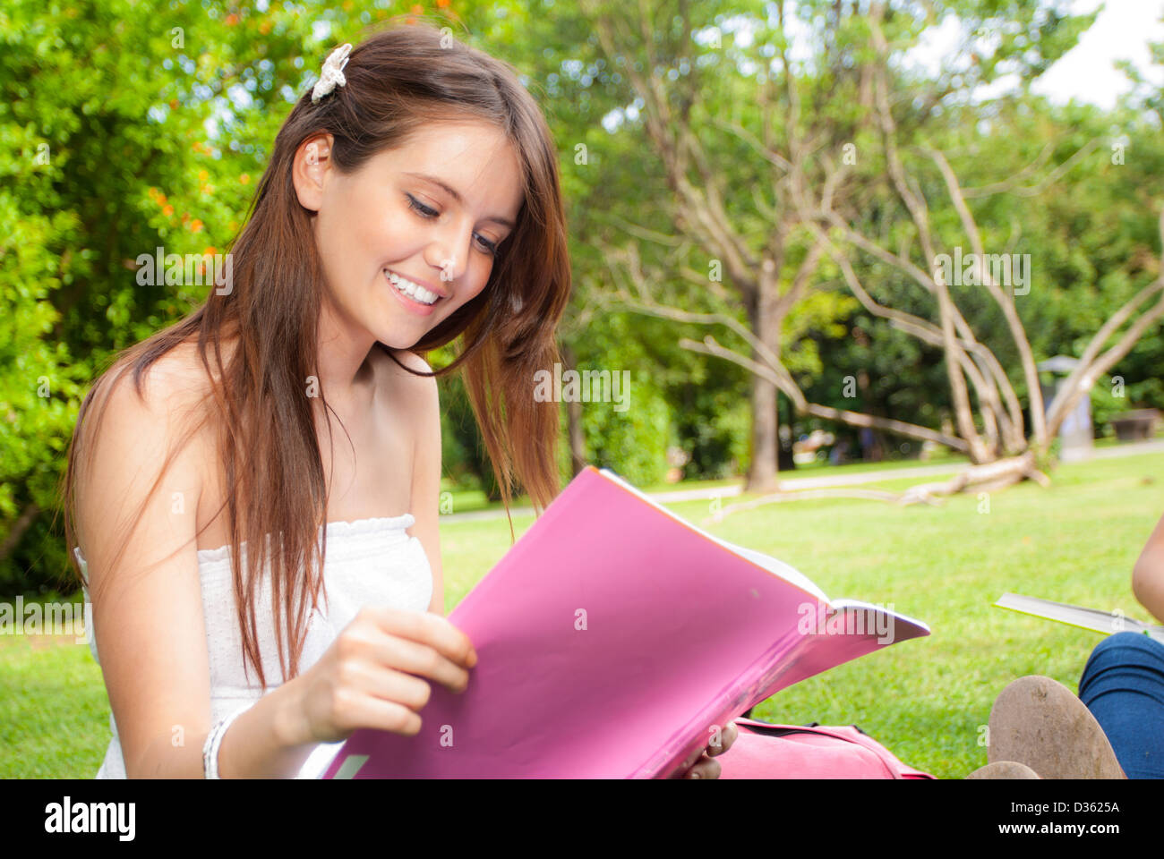 Portrait of a beautiful smiling student Stock Photo - Alamy