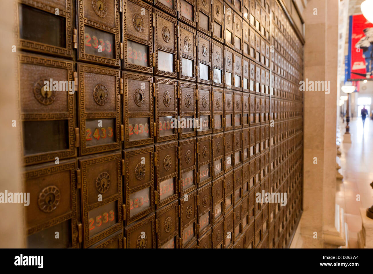 Vintage Post Office boxes at the National Post Office Washington, DC