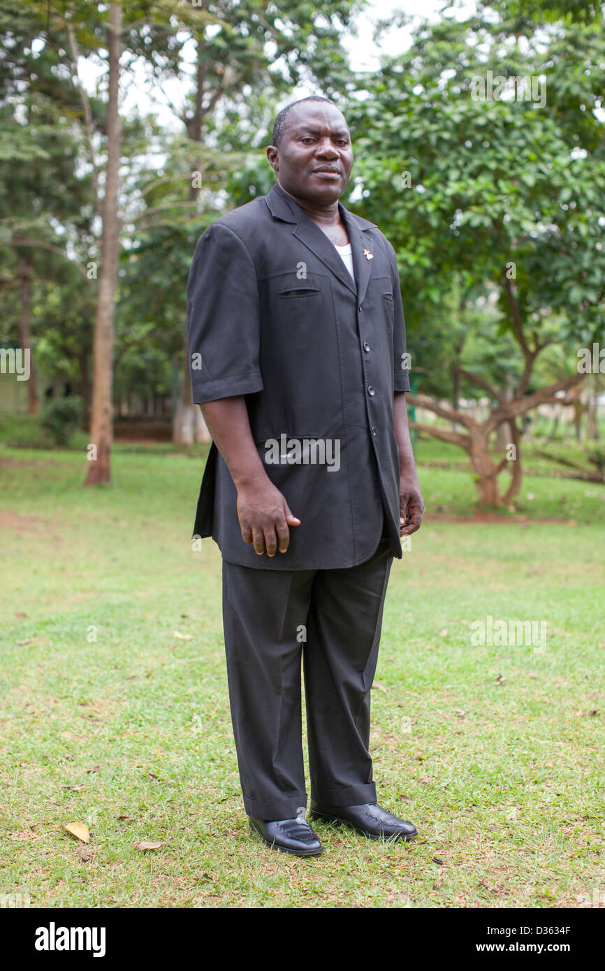 CAMEROON, 3rd October 2012: Obam Obam Pierre, head of the anti-poaching unit, Ministry of Forest and Wildlife Stock Photo