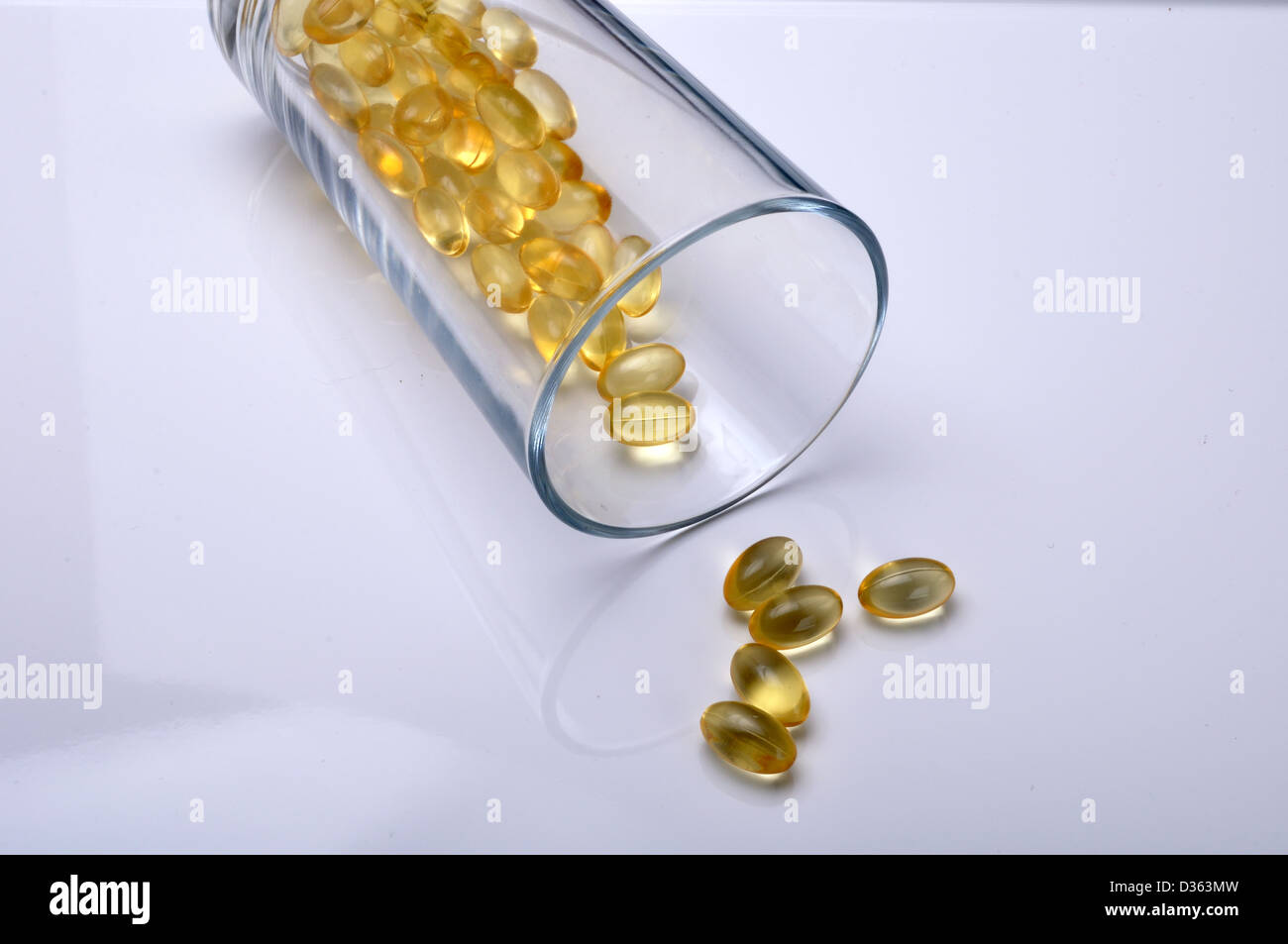 Cod liver oil capsules Stock Photo Alamy