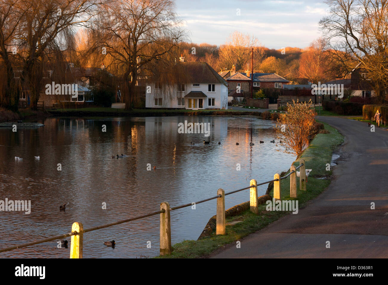 West Ashling in winter, Sussex, England Stock Photo