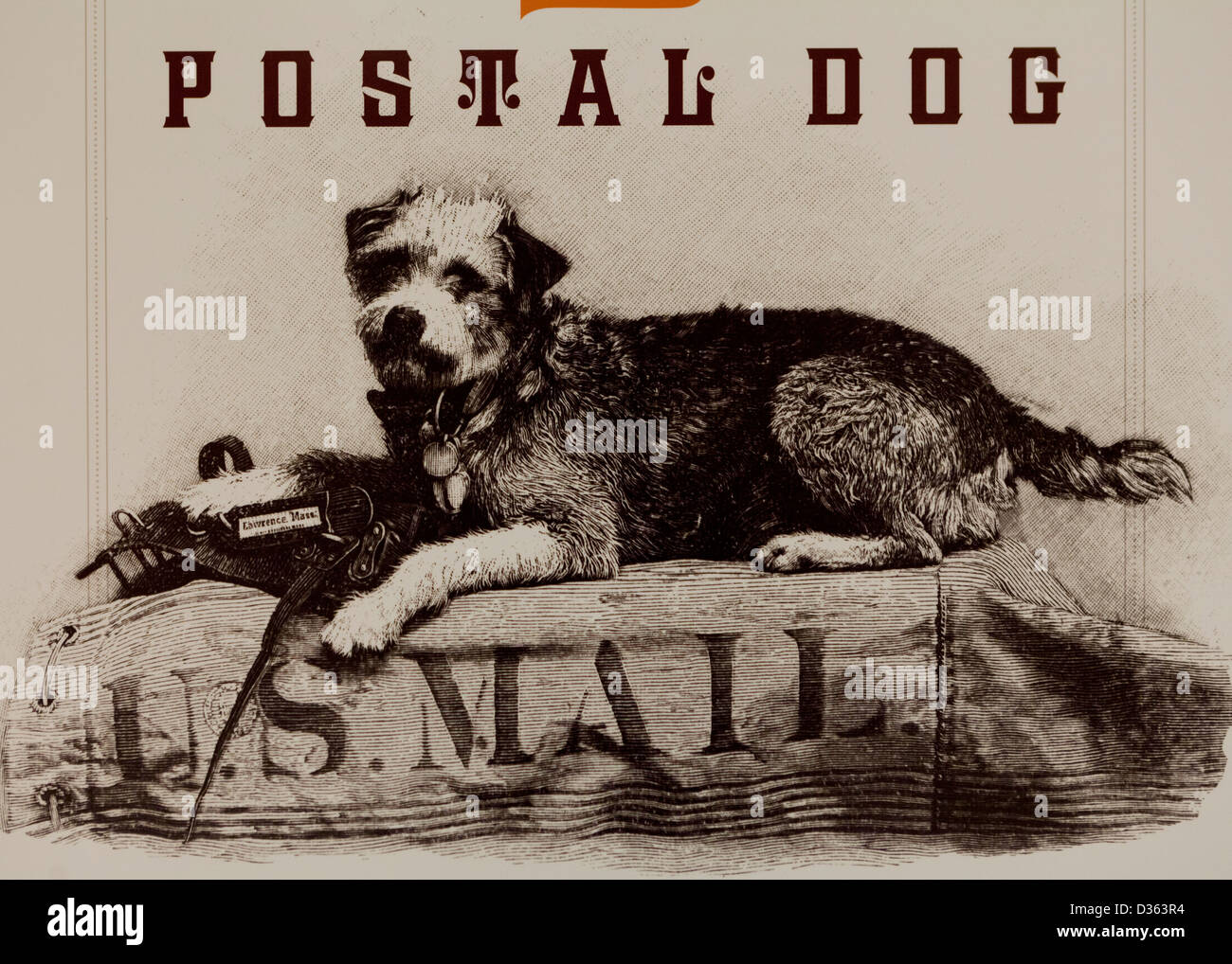 Owney the Postal Dog - USPS mascot Stock Photo