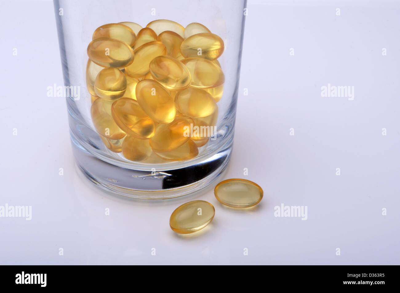 Cod liver oil capsules Stock Photo Alamy