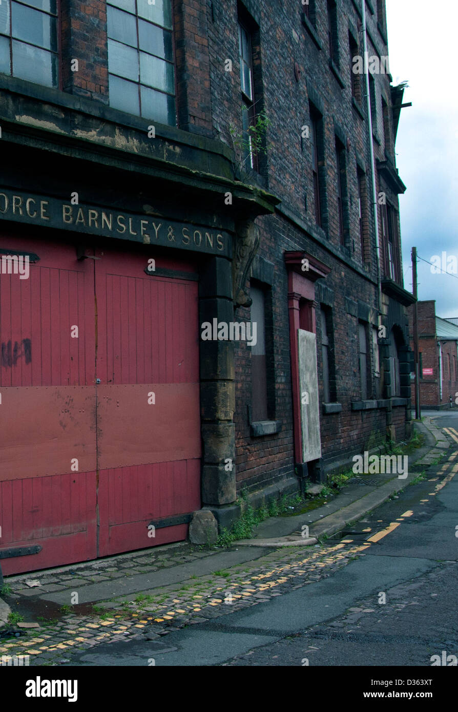 derelict factories, Sheffield Stock Photo