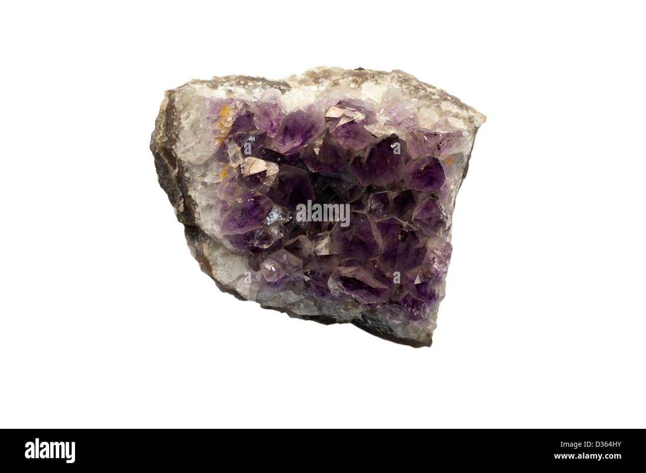 Amethyst Quartz Crystals Stock Photo