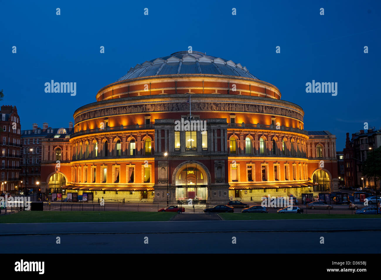 The Royal Albert Hall at night, London, England, UK Stock Photo