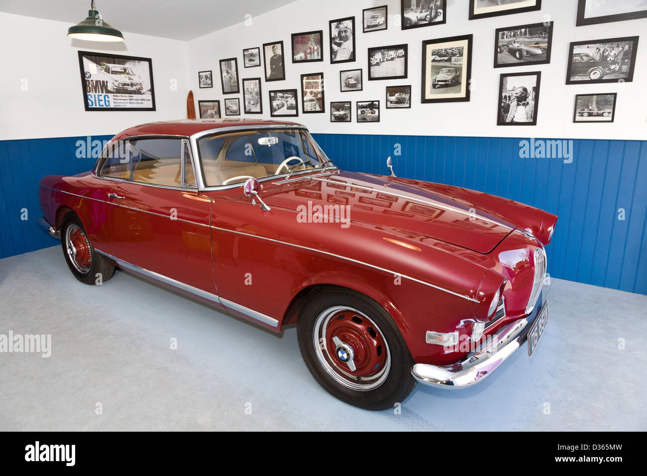 BMW 503 in a replica showroom at the 2012 Goodwood Revival, Sussex, UK. Stock Photo