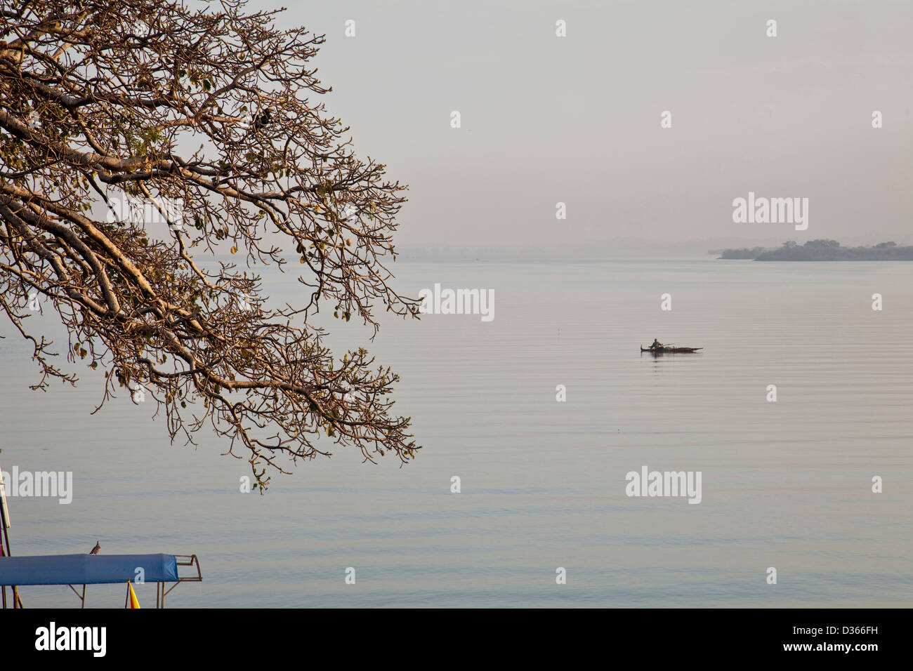 Early Morning on Lake Tana, Bahir Dar, Ethiopia Stock Photo