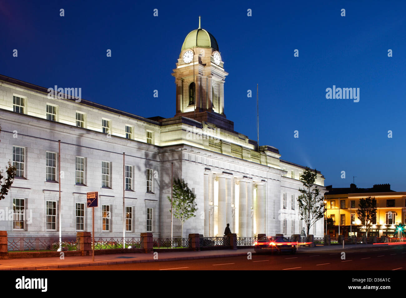 Cork City Hall at dusk Stock Photo Alamy