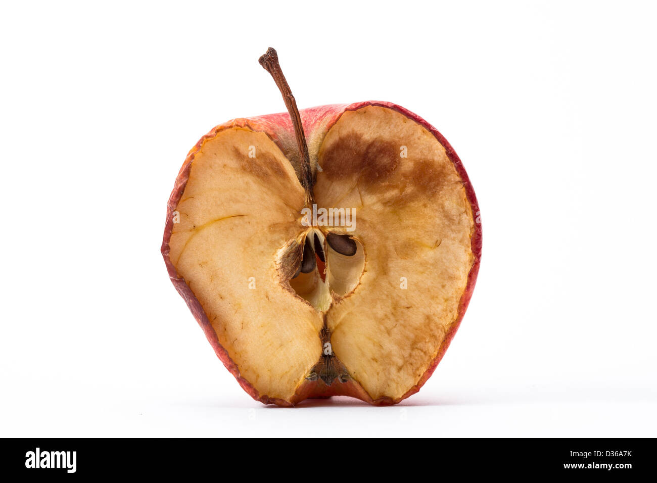 Half a rotten apple Stock Photo