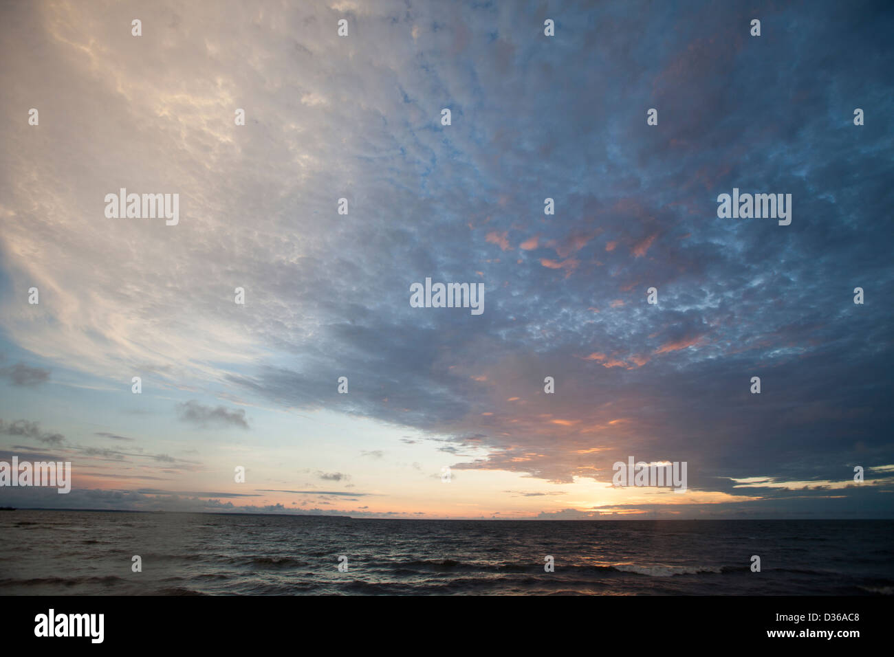 LIBREVILLE, GABON, 5th October 2012:  Libreville waterfront at twilight. Stock Photo