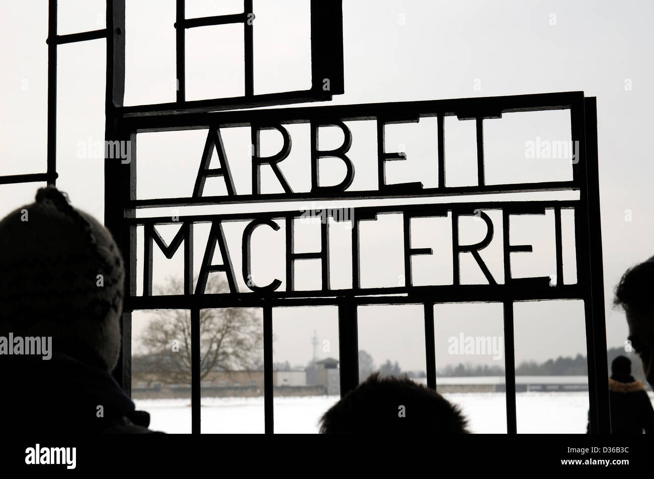 Main gate, Sachsenhausen Concentration Camp, Oranienburg, Berlin, Germany Stock Photo