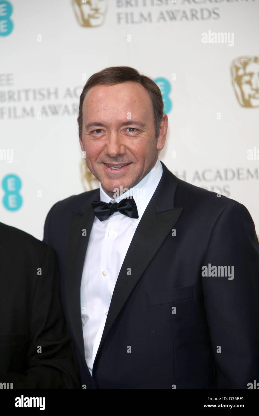 Actor Kevin Spacey poses in the press room of the EE British Academy ...