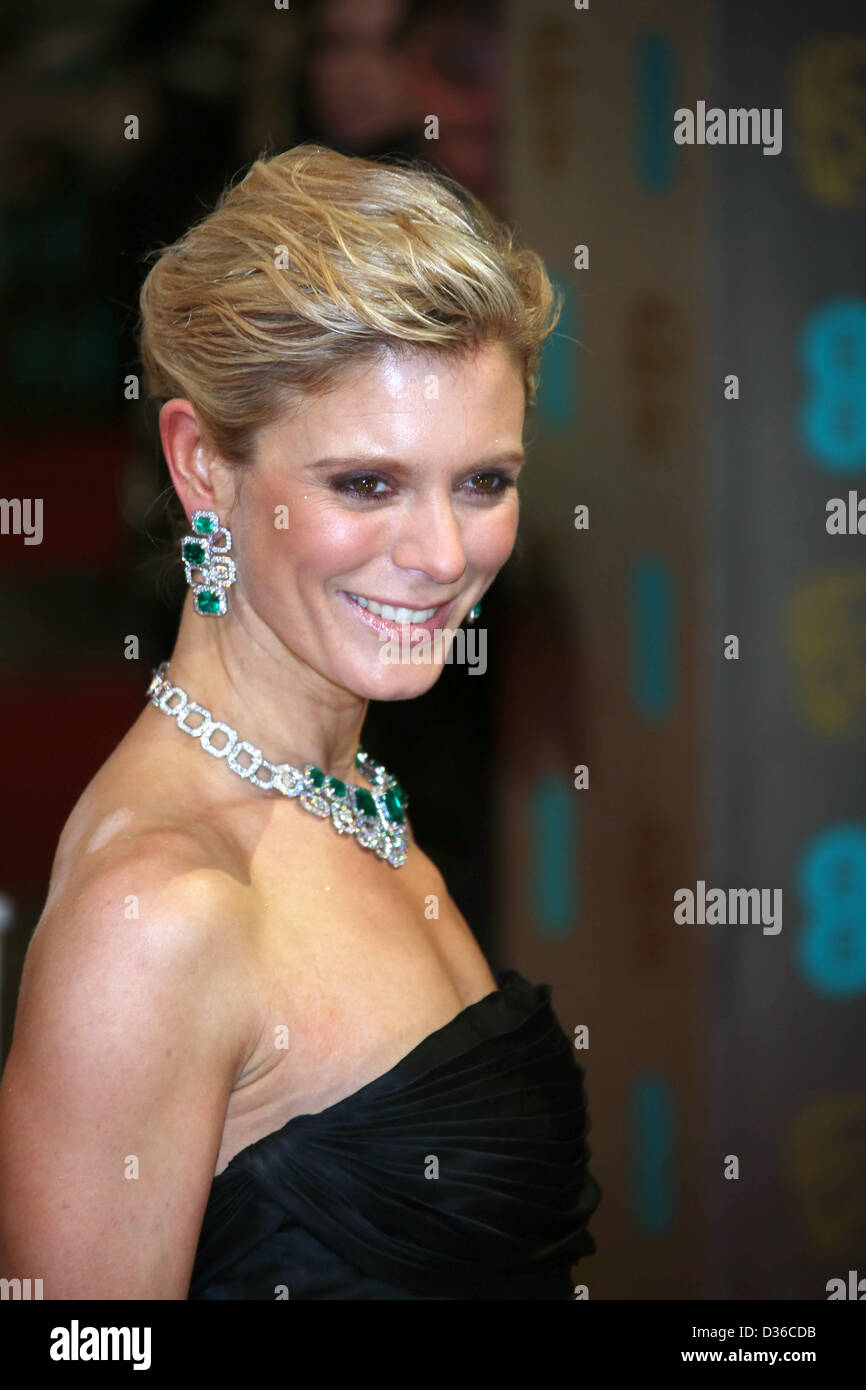 British actress Emilia Fox poses in the press room of the EE British Academy Film Awards at The Royal Opera House in London, England, on 10 February 2013. Photo: Hubert Boesl Stock Photo