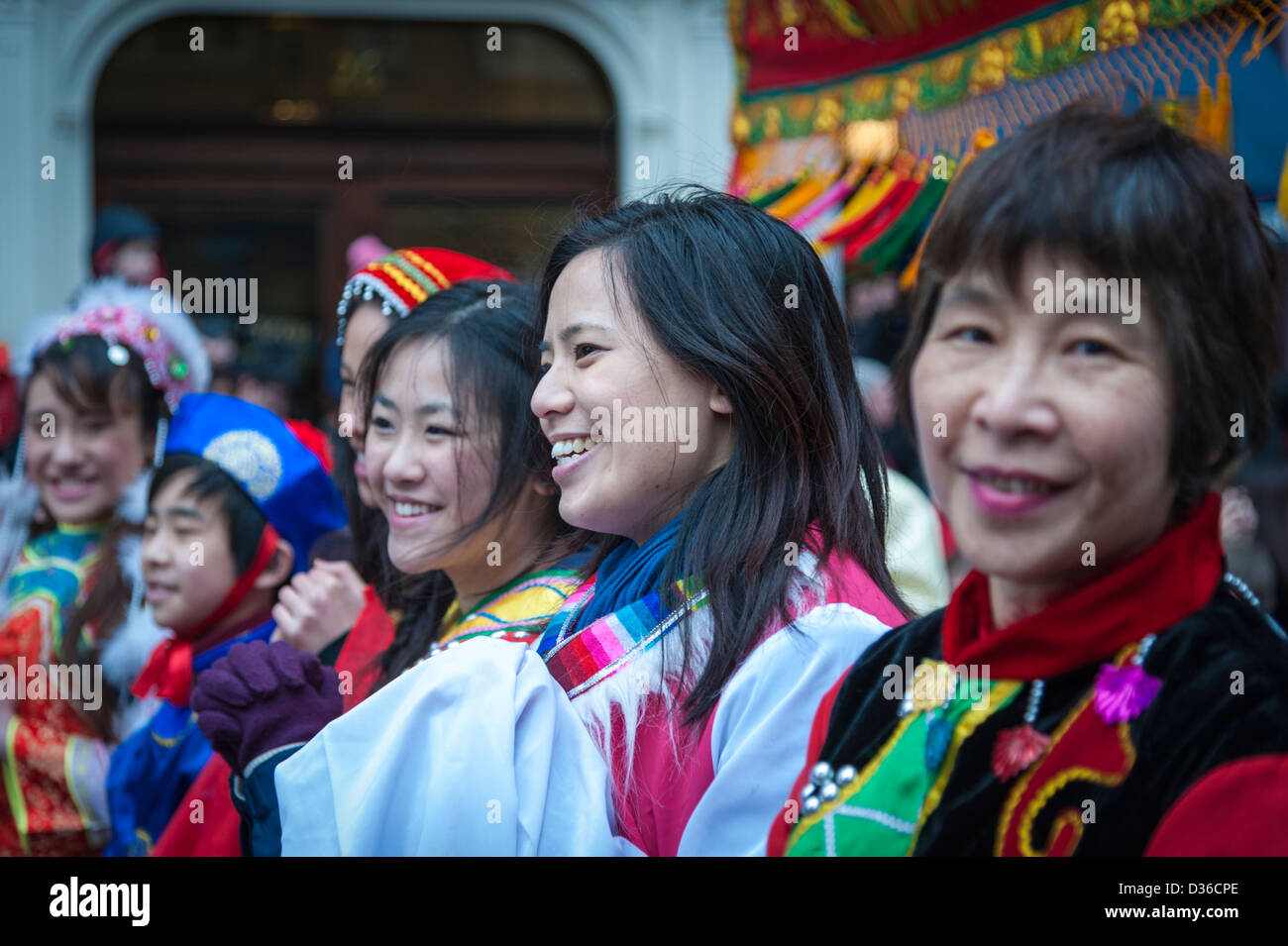 A performer in traditional costume at the Chinese New Year Celebrations