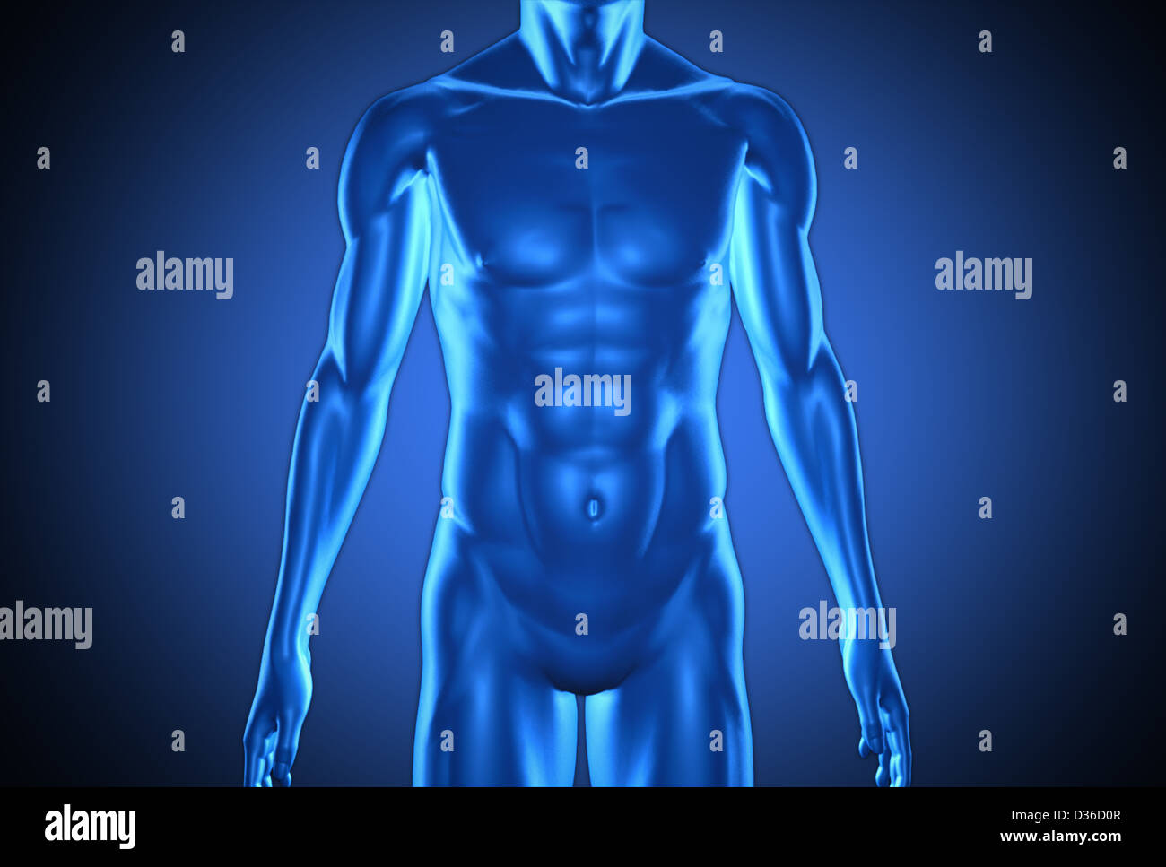 Digital blue human Stock Photo - Alamy