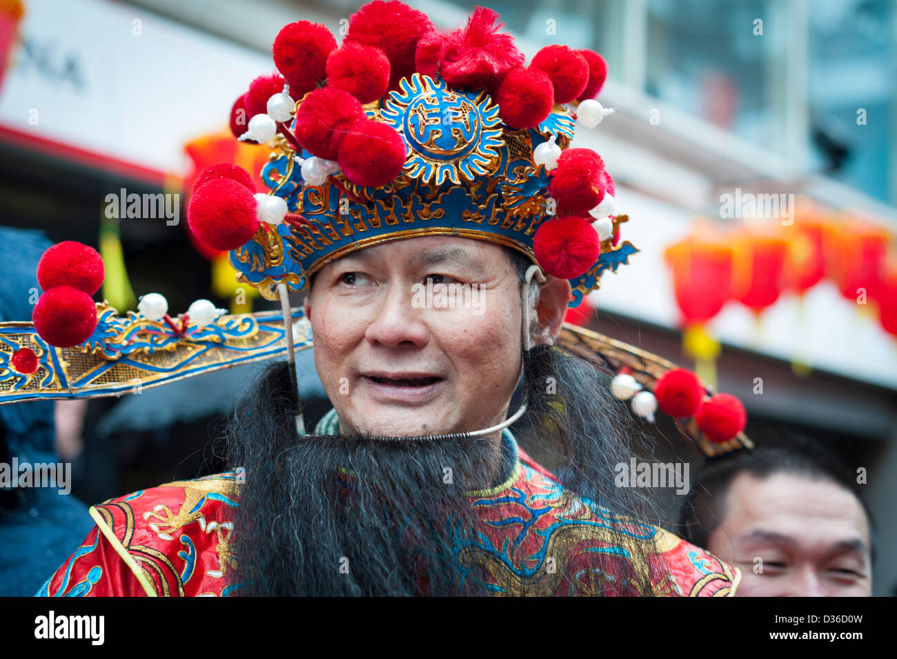 A performer in traditional costume at the Chinese New Year Celebrations