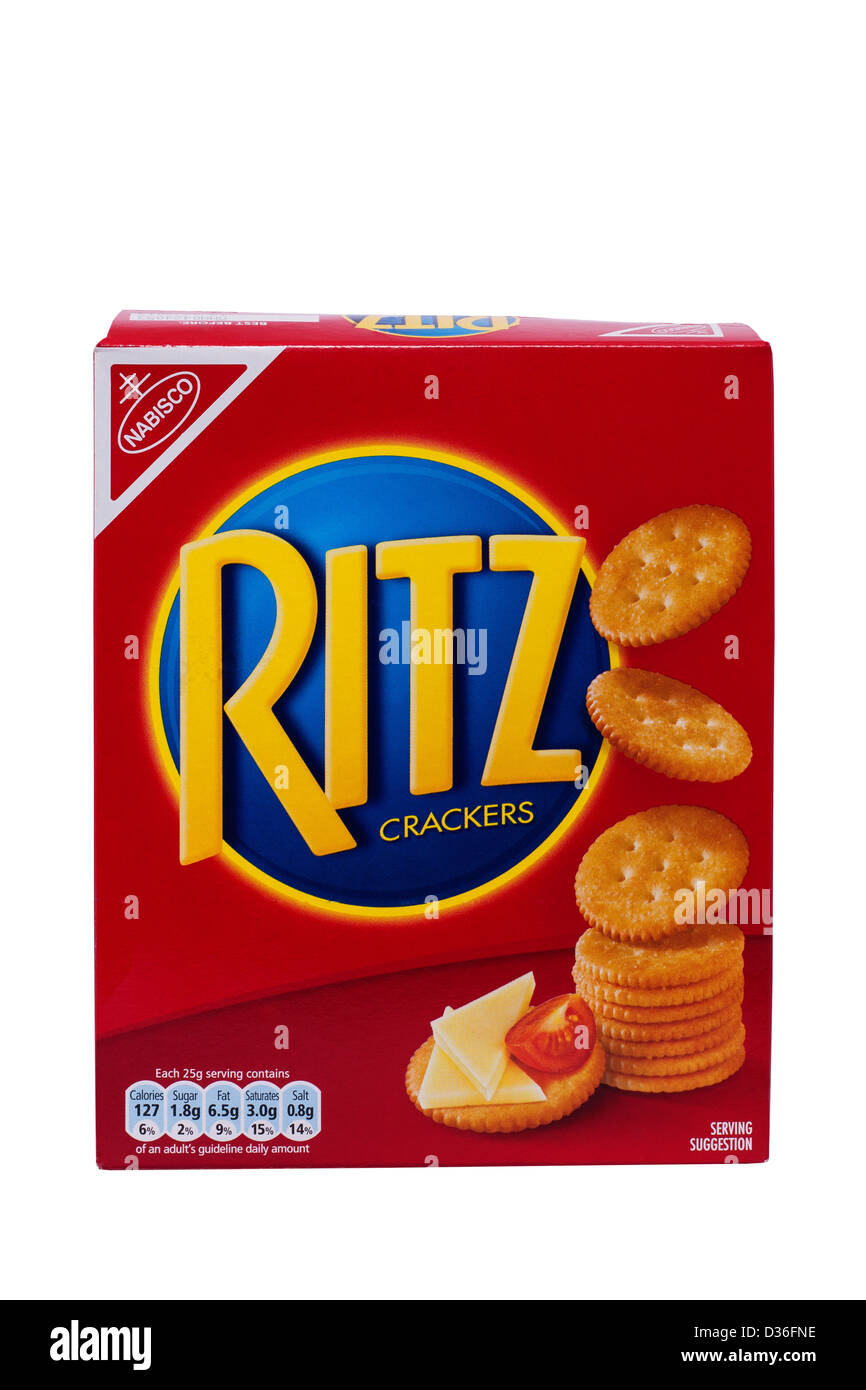 A box of Nabisco Ritz crackers on a white background Stock Photo
