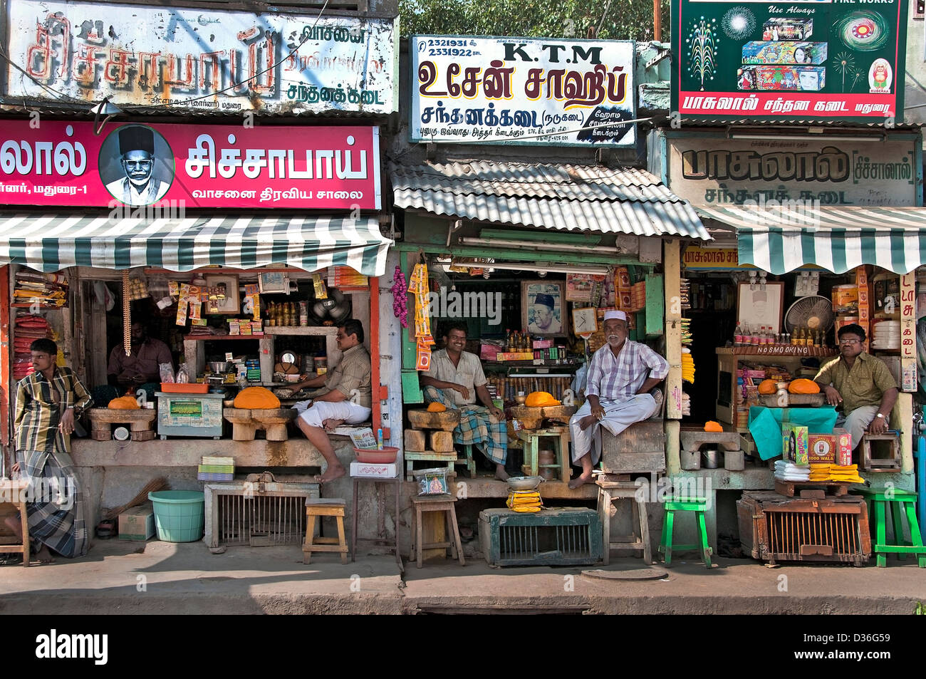 Butter Grocer Madurai India Indian Tamil Nadu Town City Center Stock Photo
