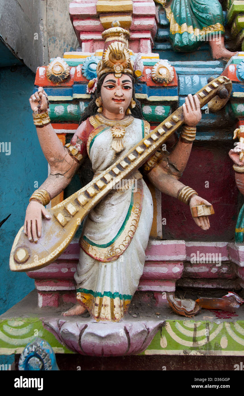 Hindu Temple Music Madurai India Hinduism Indian Tamil Nadu Stock Photo