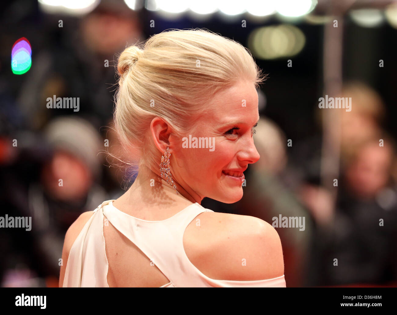 Finnish actress and shooting star 2013 Laura Birn arrives for the Shooting Star 2013 award ceremony during the 63rd annual Berlin International Film Festival in the Berlinale palace in Berlin, Germany, 11 February 2013. Photo: Kay Nietfeld dpa Stock Photo
