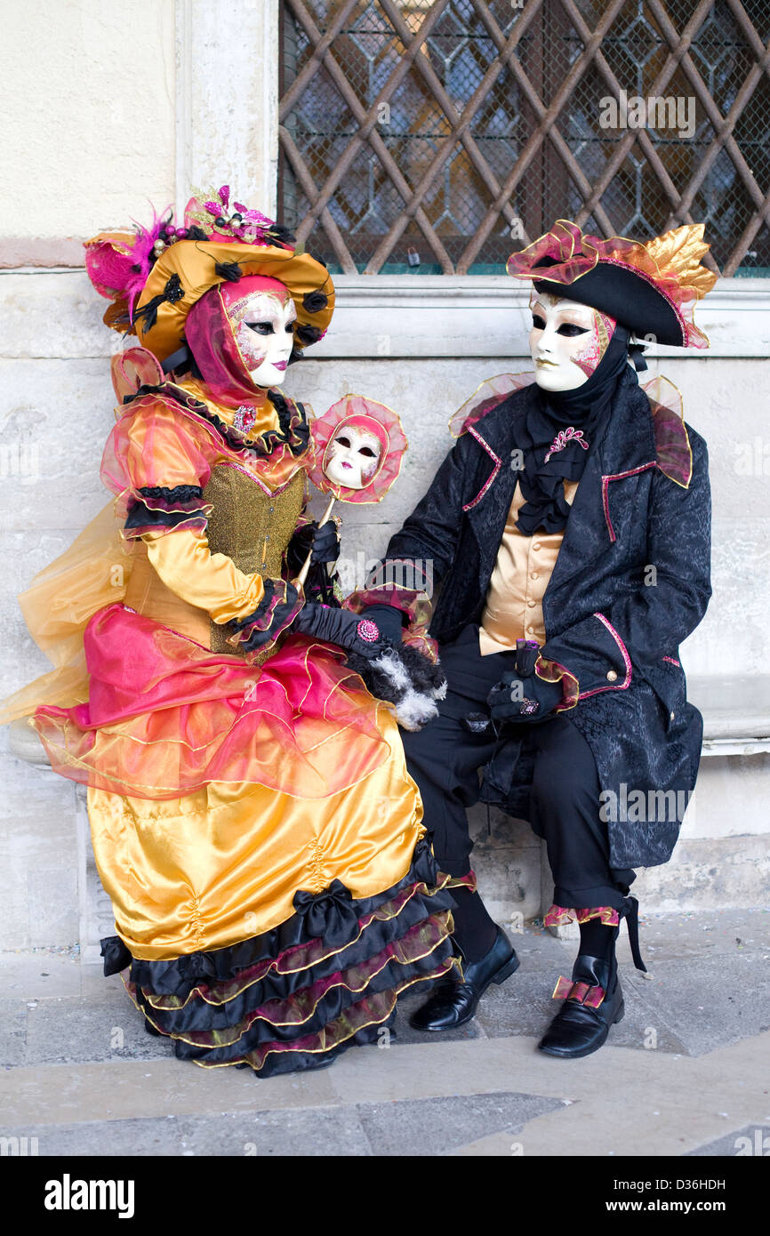 Traditional Venetian Bauta carnival Mask and costume for the annual Venice  Carnival Italy Stock Photo - Alamy